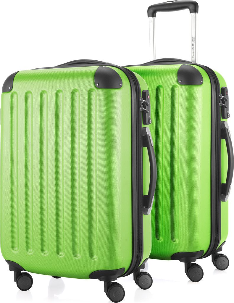 HAUPTSTADTKOFFER - Spree - 2 x Handgepäck-Trolleys mit Dehnfalte, Kofferset Kabinenkoffer-Set, Bordgepäck erweiterbar TSA, 4 Rollen 55 cm, 42 Lit...