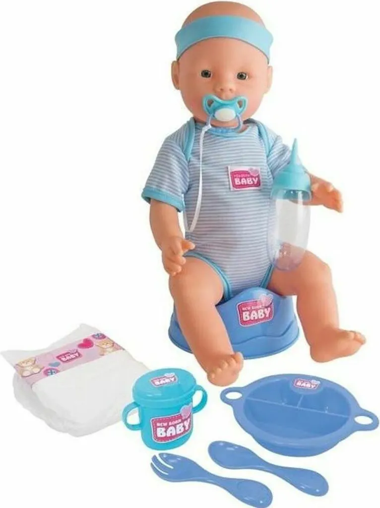 Poupon New Born Baby Simba 43 cm avec ses accessoires de soin complets