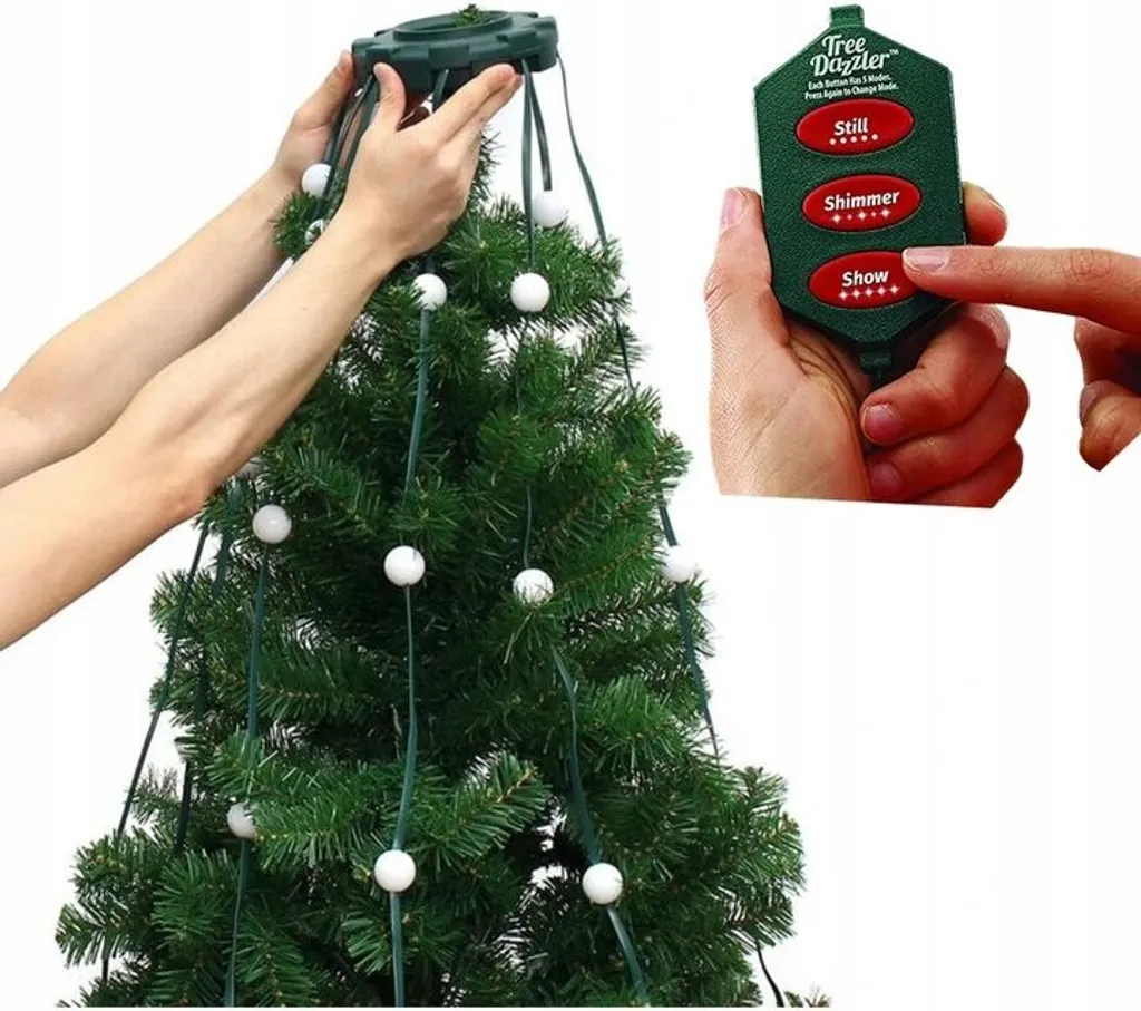 Lumières de Noël RGB 64 LED avec Arbre Suspendu - Effets Multicolores Changeants