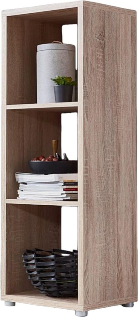 Standregal Regal QUADRO in Eiche Sonoma, 3 Fächer, (BxHxT) 37,5x108,5x33 cm