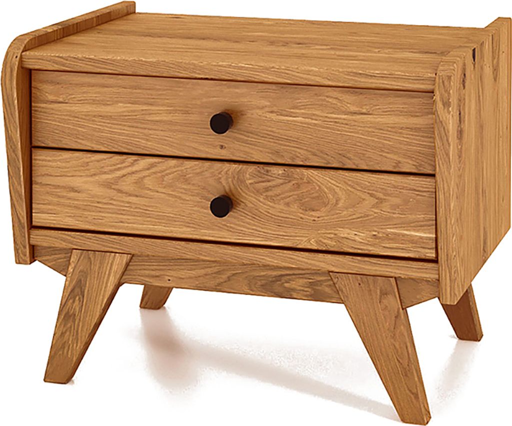 Nachtisch RETRO aus Massivholz, Wildeiche Naturgeölt