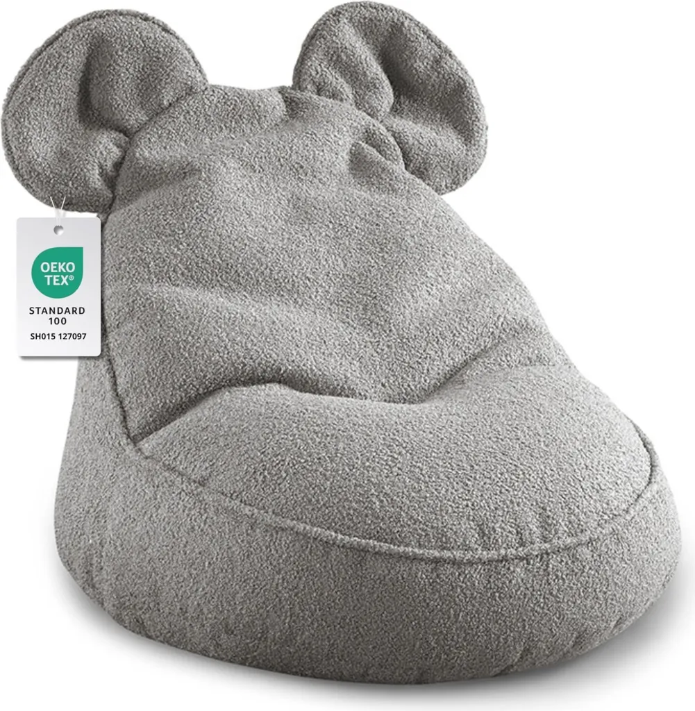 Pouf Montessori pour chambre d'enfant MIKI Gris - Coin lecture ludique