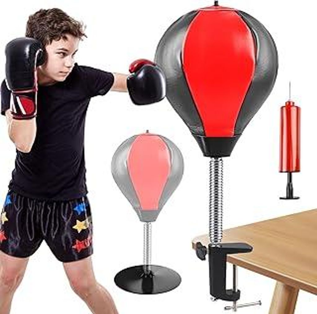 Punchingball Tisch: Büro Punchingball mit Superstarkem Saugnapf und Tischklemme, Mini boxsack, Rage Bag, Tisch Boxsack, Desktop Punching Bag, Punc...