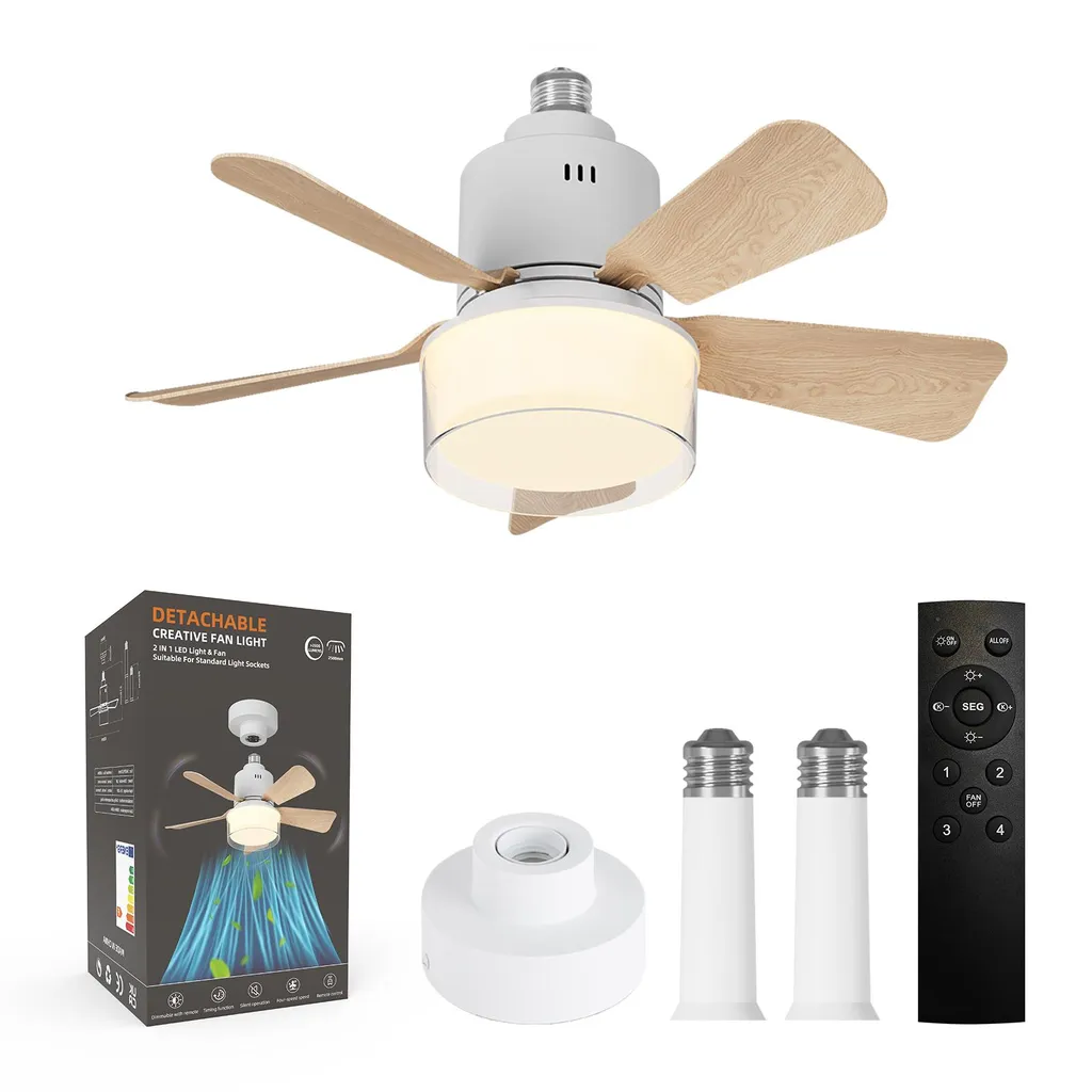 Ventilateur de plafond silencieux fini bois : fini la chaleur au salon !