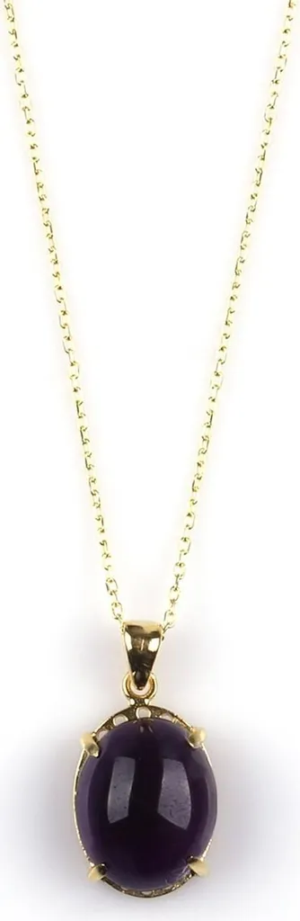 Collier en Argent 925 et Améthyste Naturelle - Pendentif Femme Violet