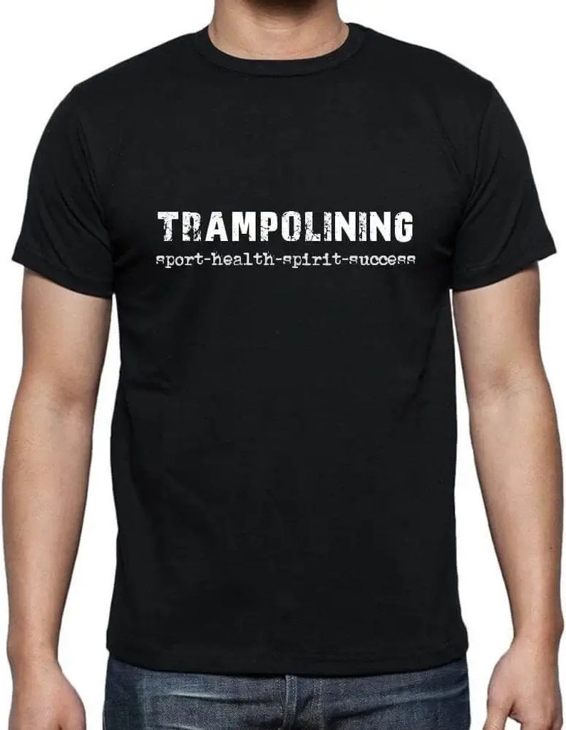 Herren Grafik T-Shirt Trampolinspringen Sport-Gesundheit-Geist-Erfolg – Trampolining Sport-Health-Spirit-Success – Öko-Verantwortlich Vintage ...