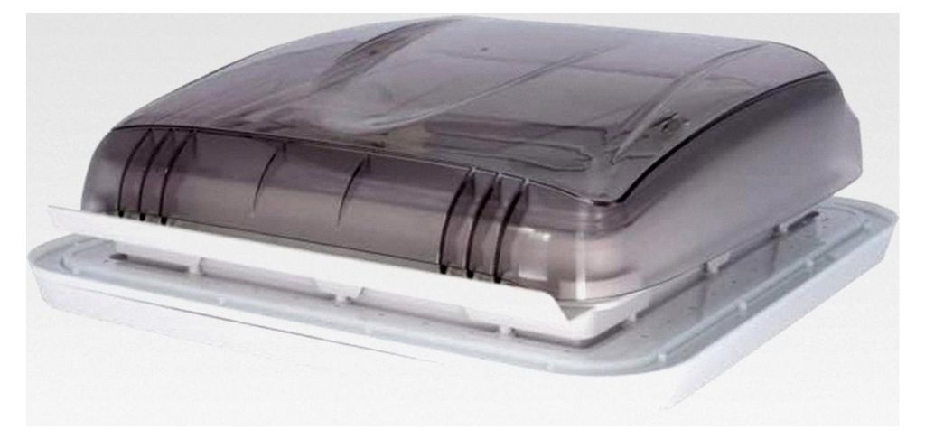 Dachhaube 40x40 Transparent Dachluke für Wohnmobile und Camper mit Zwangsbelüftung Dachfenster für den Ausbau von Campervans