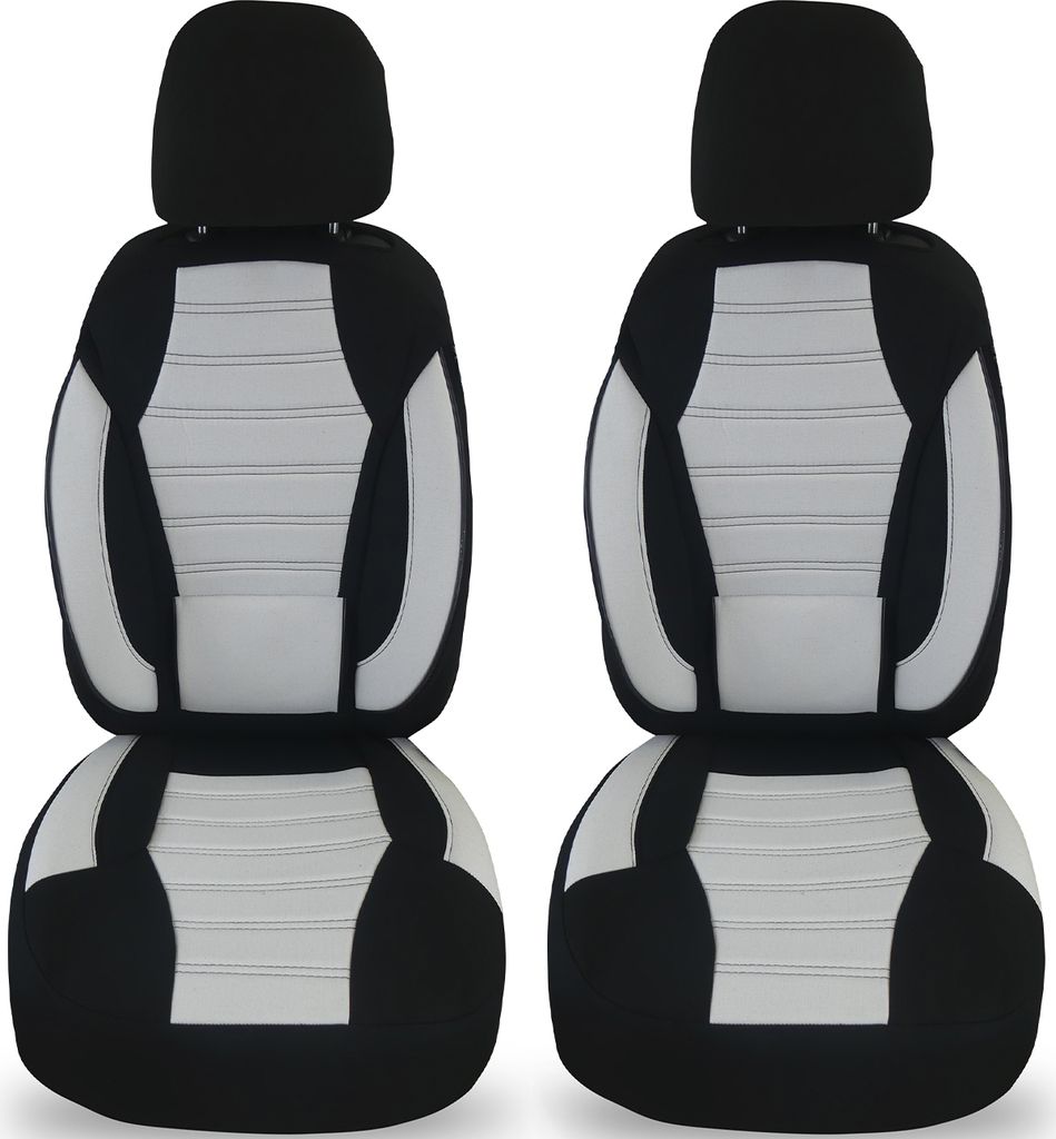 Schonbezüge Sitzbezüge für Mazda 2 II Bj 2007-15 in Schwarz/Weiß KT108