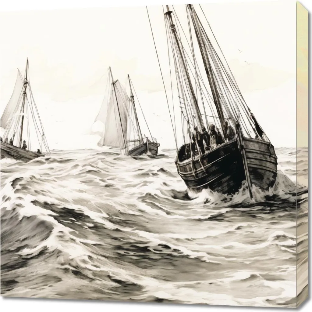 Tableau Toile 70 x 70 cm Courageux et libres - Finition Premium HD