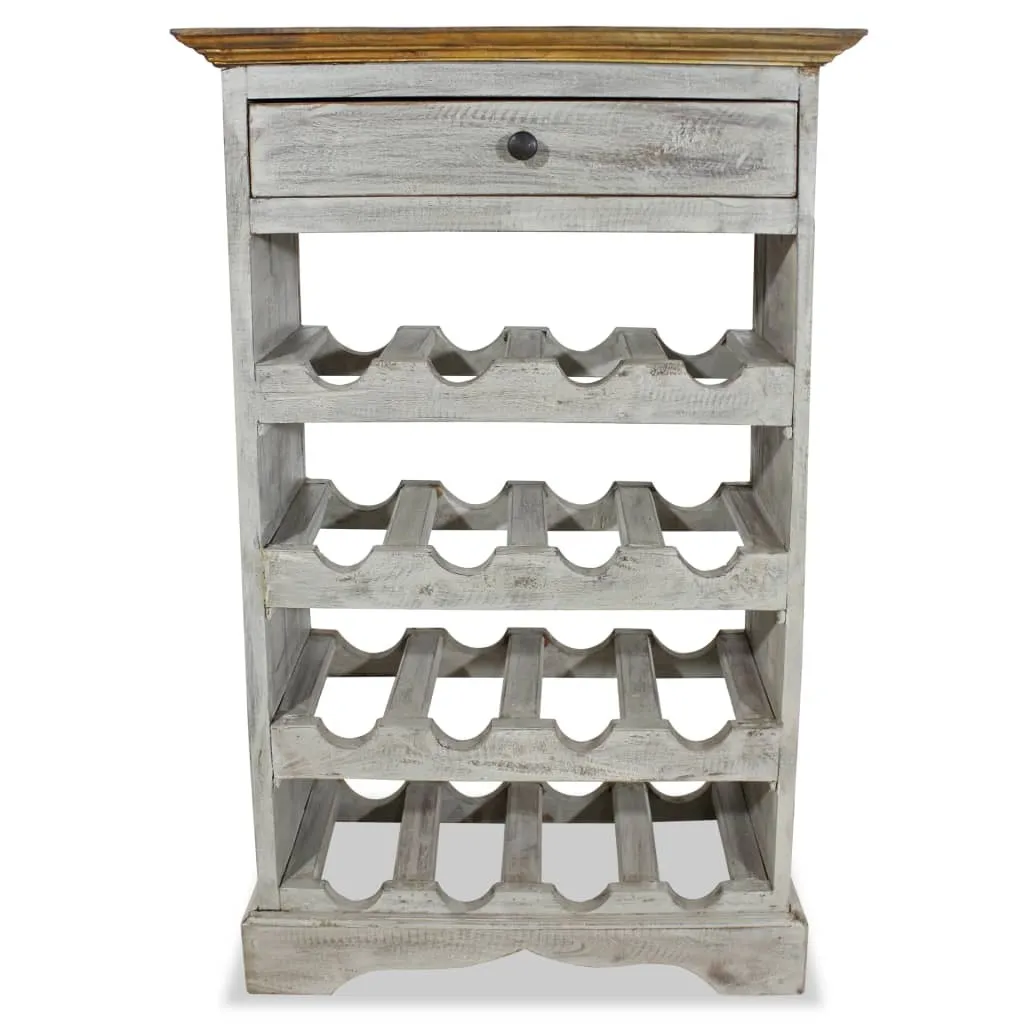 Casier à vin vidaXL en acajou massif 55x23x85 cm pour 25 bouteilles
