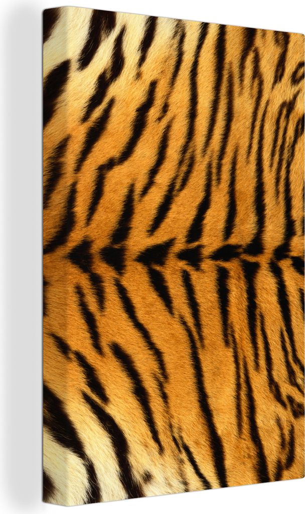 OneMillionCanvasses - Leinwandbilder - 90x140 cm, Tigerdruck - Pelz - Linie, Wandbilder Kunstdruck Wanddekoration - Foto auf Leinwand - Gemälde ...