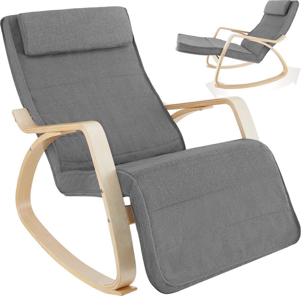 tectake® Schaukelstuhl Onda 67 x 115 x 86 cm Produktbild 