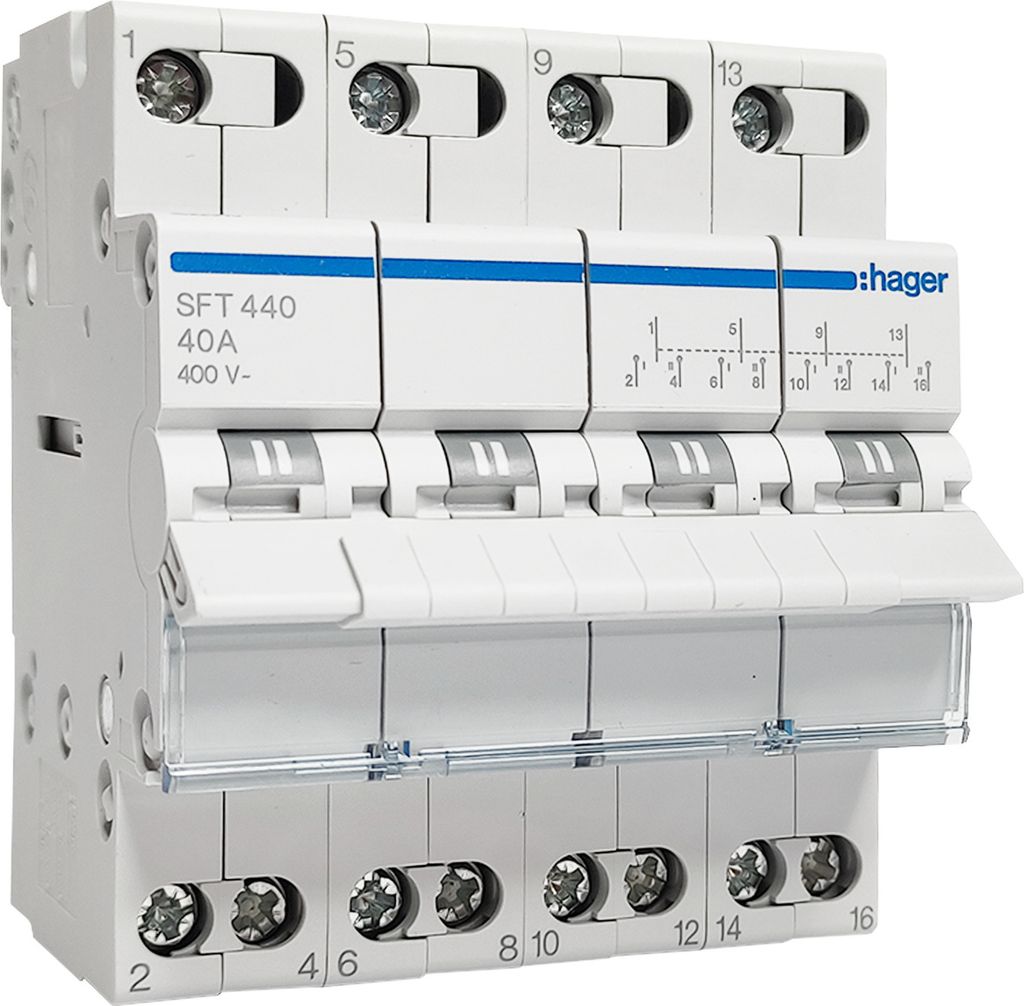 Hager NETZ-NOTSTROM-UMSCHALT.4P/40A (SFT440) Produktbild 6