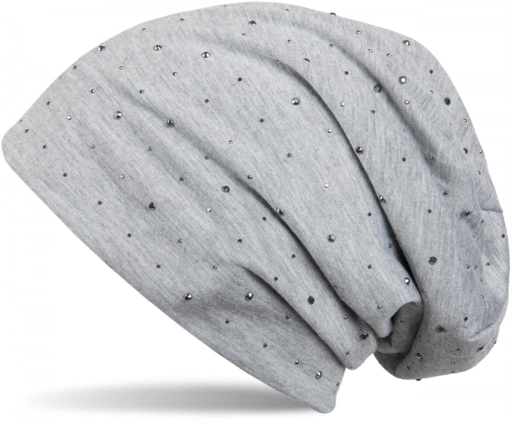styleBREAKER Damen Beanie Mütze mit edler Strass-Nieten Produktbild 