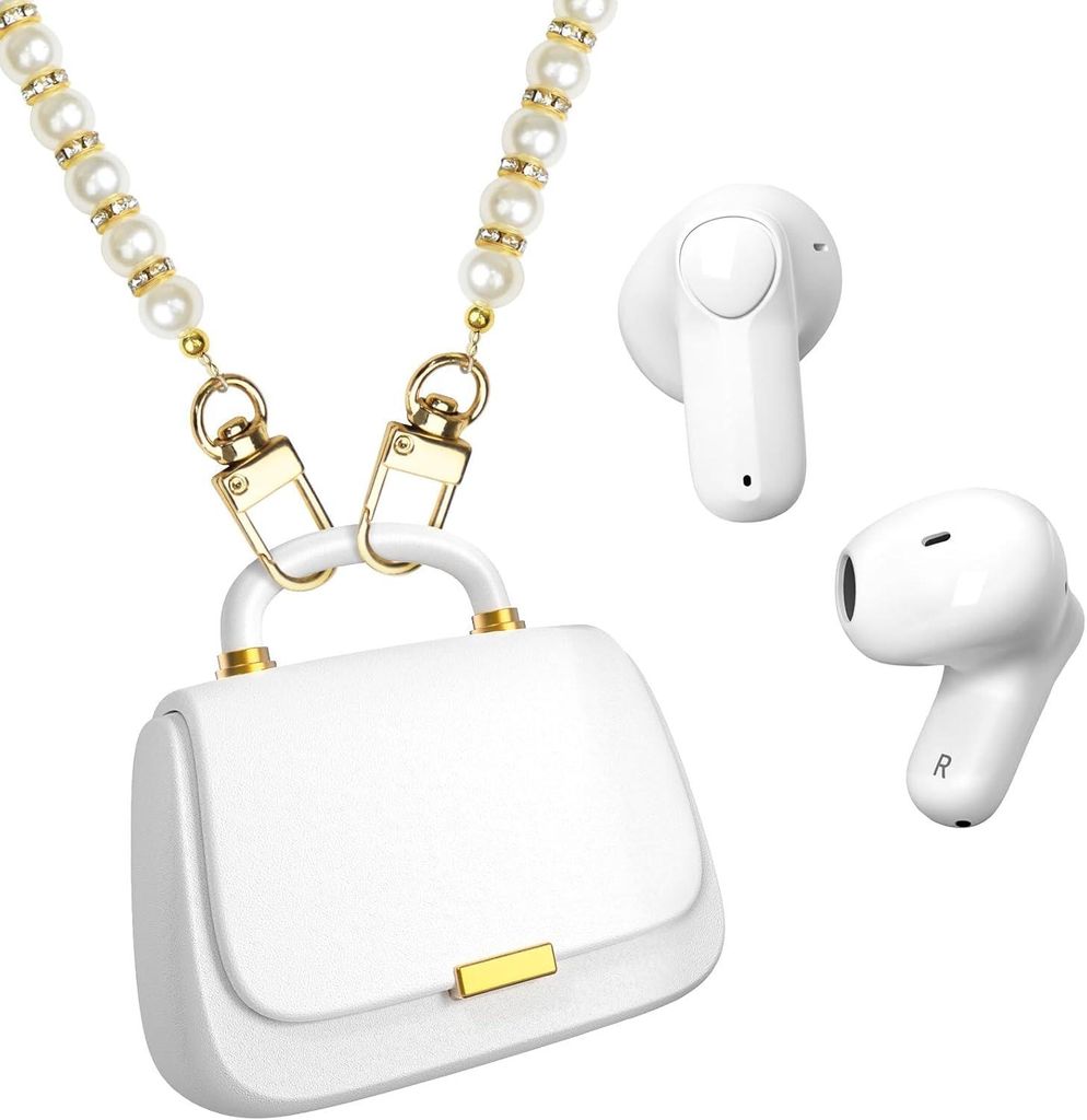 Bluetooth 5.3 In-Ear-Kopfhörer, 13-mm-Treiber liefern Premium-Sound, 22 Stunden Spielzeit, mit einzigartigem Mini-Handtaschen perfekt für Frauen