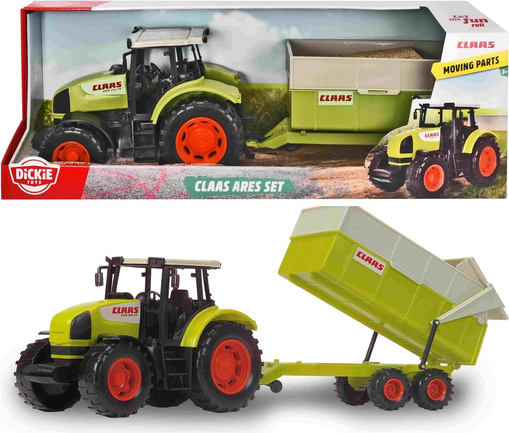 Tractor with CLAAS trailer - DICKIE TOYS - 57cm - free Immagine del prodotto 