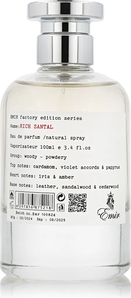 Emir Rich Santal Factory Edition Eau de Parfum Unisexe Flacon de 100 ml