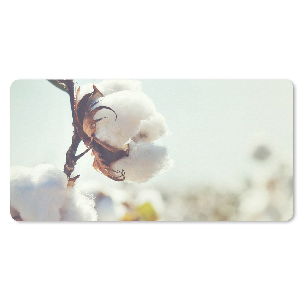 MuchoWow Schreibtischunterlage Pflanzen - Blume - Zweig - Natur 80x40 cm - XXL Mauspad - Gaming Mauspad