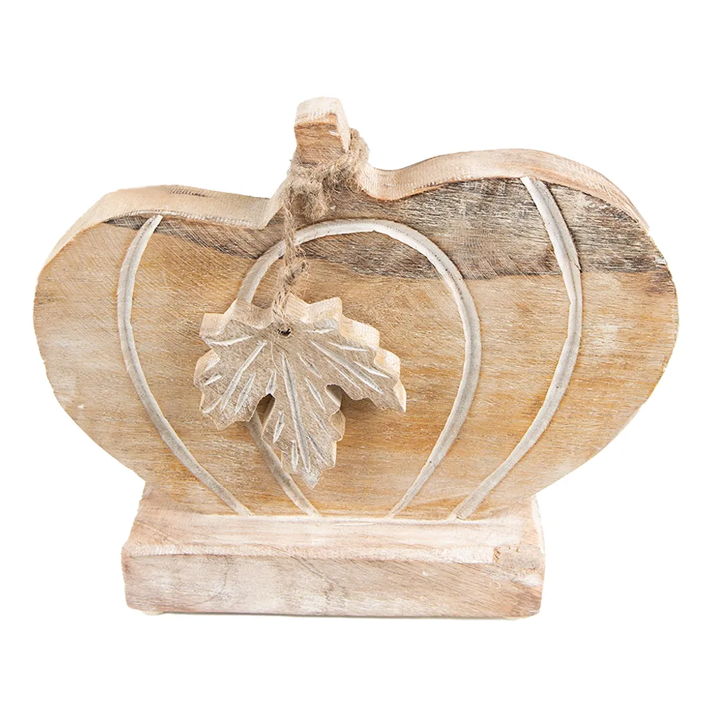 Citrouille de Décoration Durable en Bois : Finis les Objets Fragiles