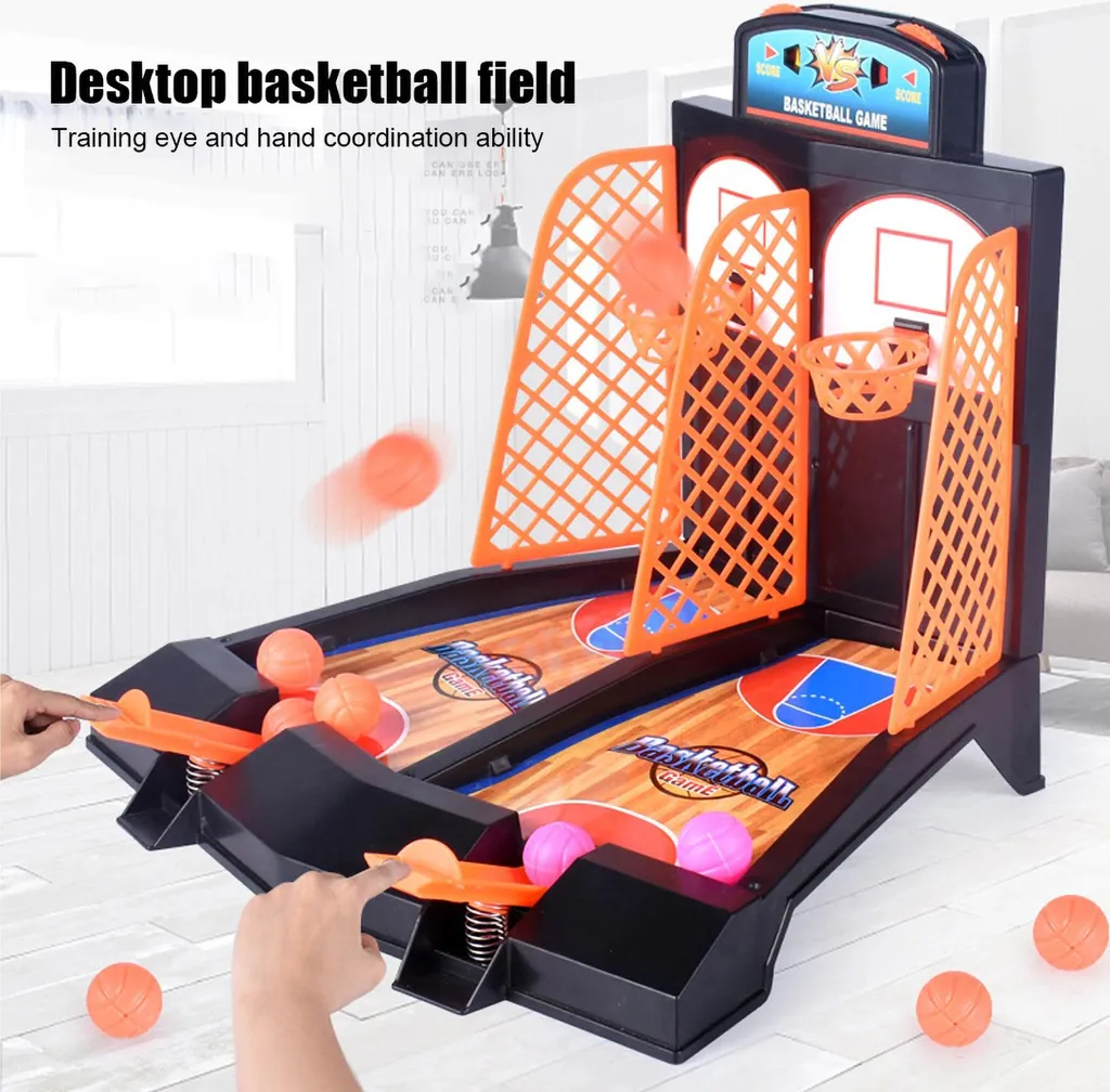 Panier de basket de table interactif avec système de tir à ressort - 2