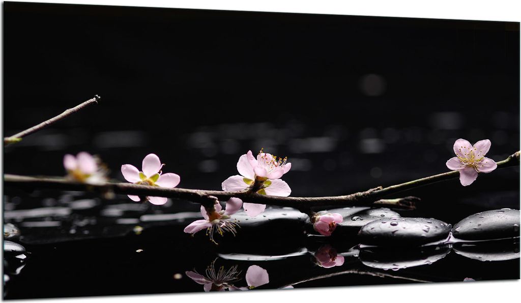 Herdabdeckplatte Glaskeramikkochfeld-Abdeckung Spritzschutz Glas 90x52 Blumen
