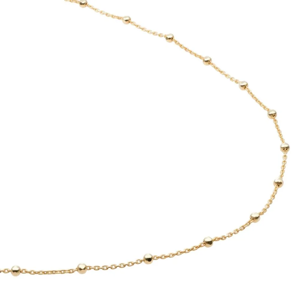 Collier Femme Plaqué Or Idéal Cadeau Anniversaire 45 cm avec Boules