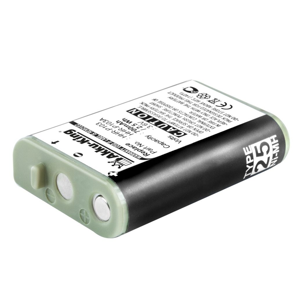 Akku kompatibel mit Panasonic HHR-P103 - Ni-MH 700mAh - für KX-GA271W, KX-TD7680, KX-TG2352, RadioShack 23-966, HHR-P103