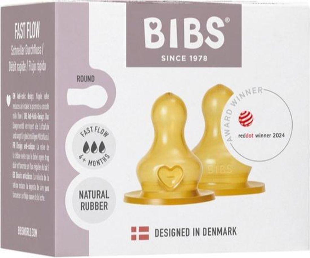 Bibs Fast Flow 4+ Maanden Flessenspenen (2 stuks) Productafbeelding 