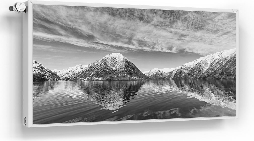 DEQORI Magnetmatte Heizung beschreibbar 120x60 cm 'Reflexionsstille' Magnetfolie