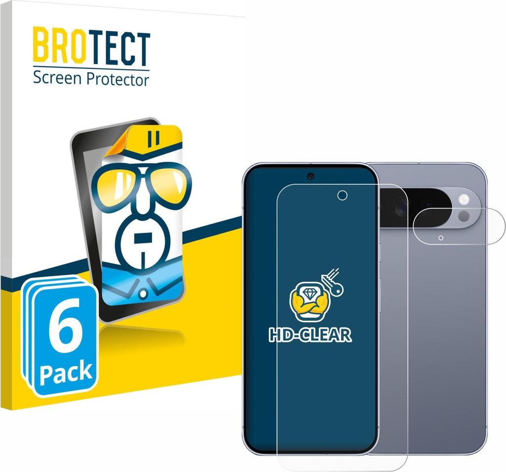 6x Für Google Pixel 10 Pro XL (Display+Kamera) Schutzfolie BROTECT Displayschutz Display Schutz Folie Klar Transparent