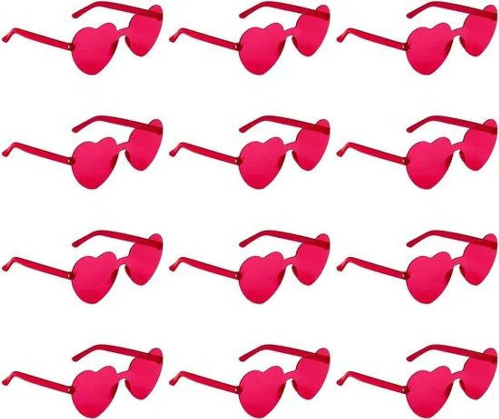 Lunettes cœur pack de 12 paires légères et confortables pour soirée