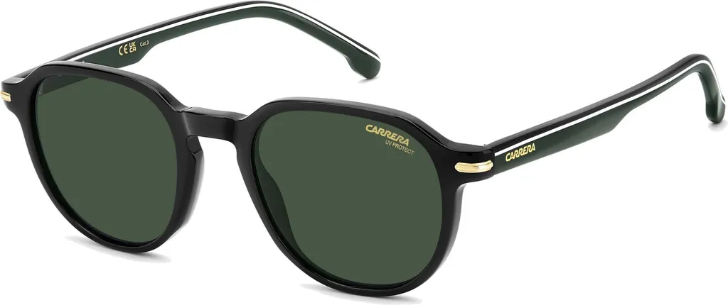 Lunettes de soleil Carrera Carrera 376/S 7ZJ/QT Noir et Vert pour Homme