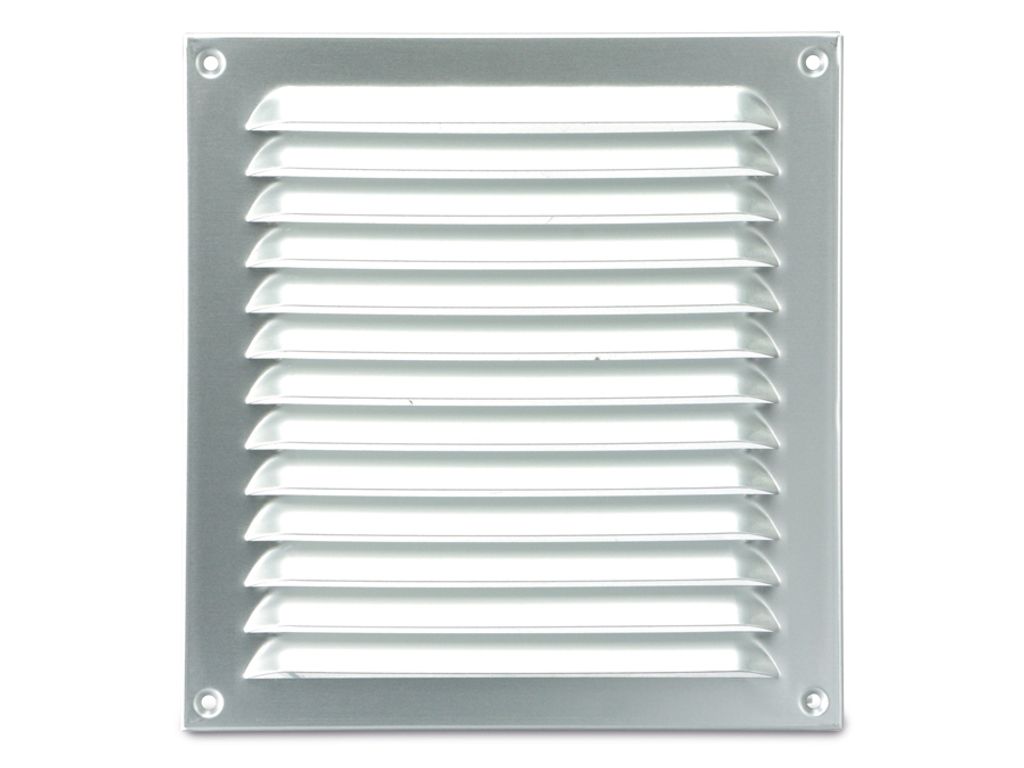 Lüftungsgitter mit Insektenschutz, rechteckig, silber
