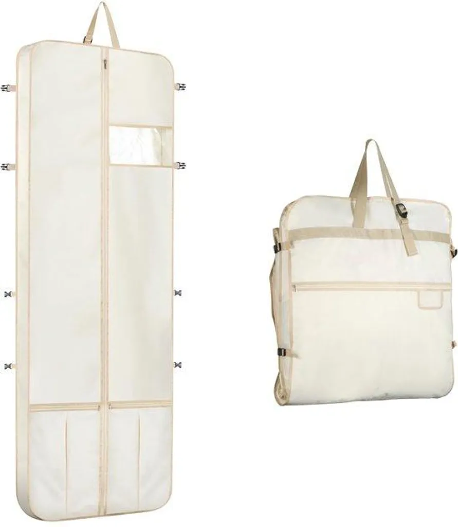 Housse de transport pour robe de soirée et bal 182 cm beige luxe