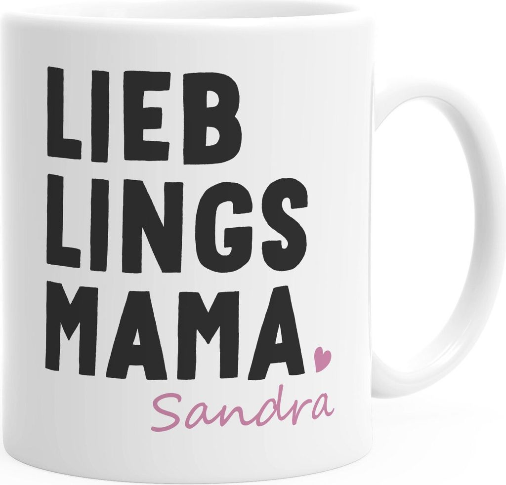 personalisierte Kaffee-Tasse Name Lieblingmama persönliche Geschenke zum Muttertag SpecialMe weiß Keramik-Tasse