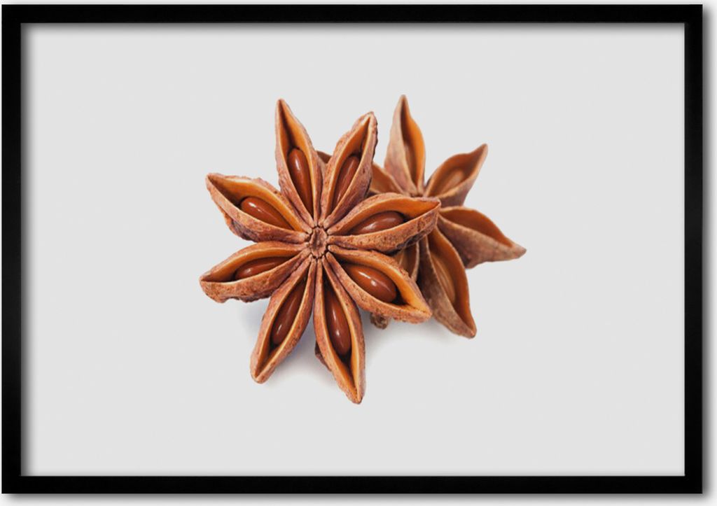 Bild 70x50 MDF-Rahmen Wandkunst Sternanis Spice