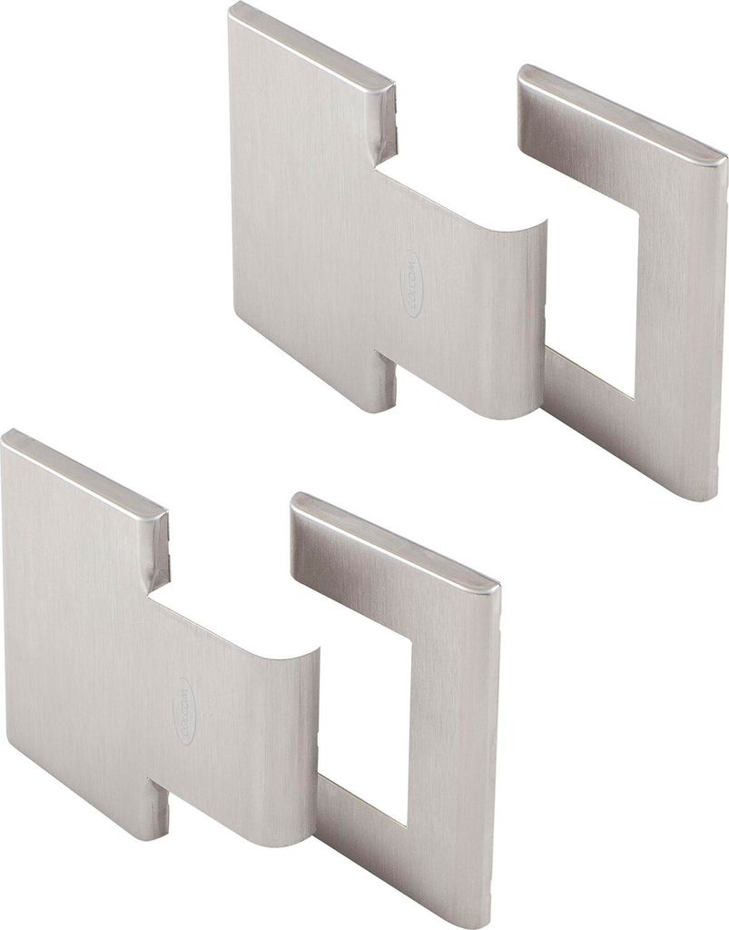 Abdeckkappe für 90 Grad Scharnier Glas-Glas Abdeckung, Alu Edelstahl satiniert
