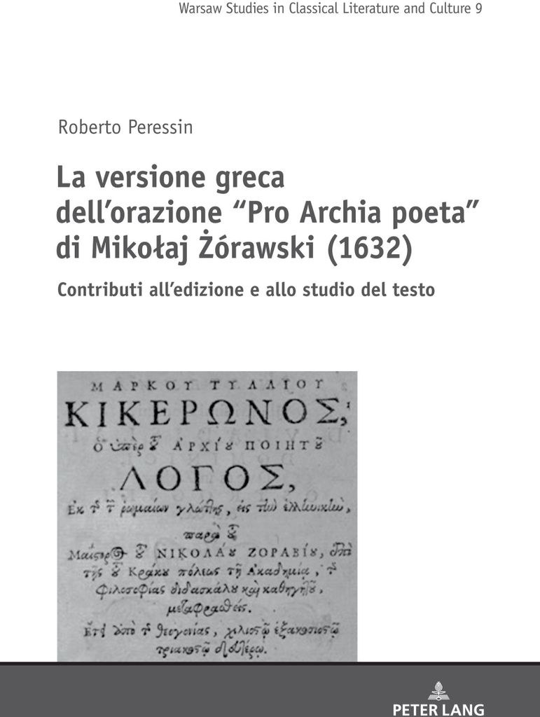 La versione greca dell'orazione "Pro Archia poeta" di Mikolaj órawski (1632)