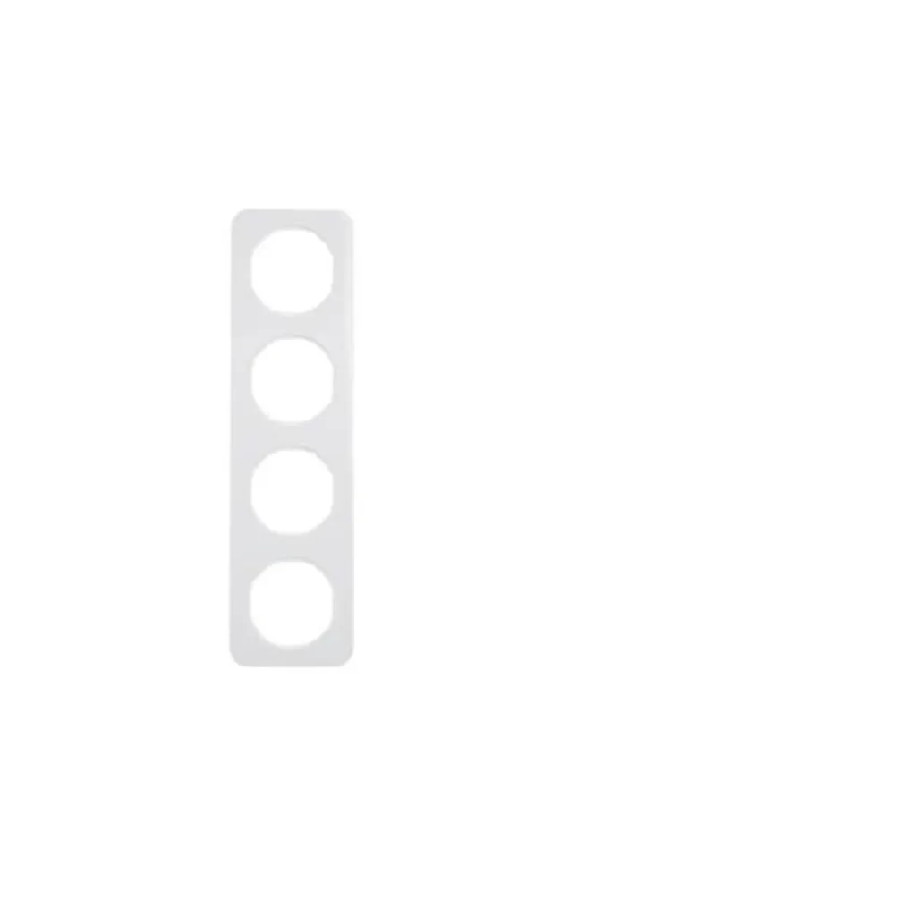 Cadre quadruple blanc brillant 10142189 : remplacez vos plaques usées