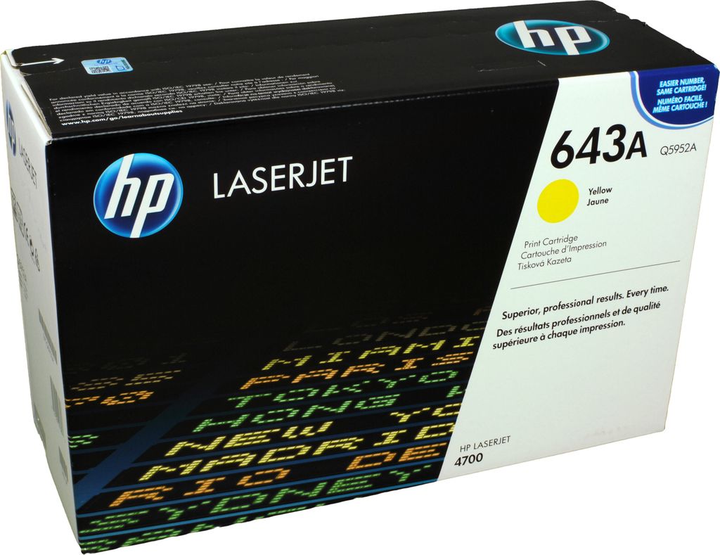 HP 643A Gelb Original LaserJet Tonerkartusche, 10000 Produktbild 