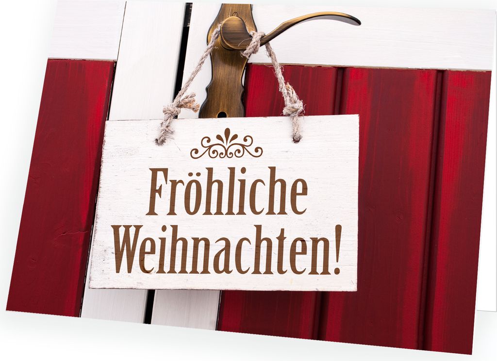 Weihnachtskarte Frohe Botschaft mit passendem Umschlag 10x Karte 10x Umschlag