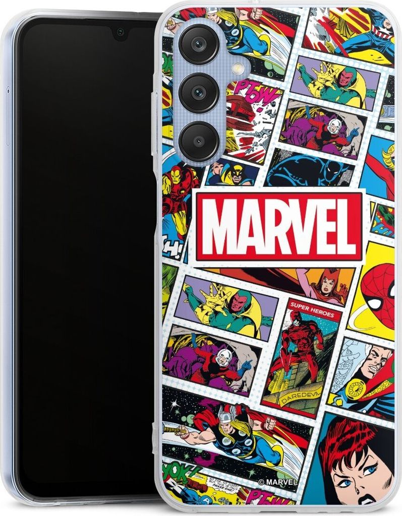 DeinDesign Handyhülle für Samsung Galaxy A25 5G Silikon Hülle Case Smartphone Schutzhülle Comic Muster Marvel
