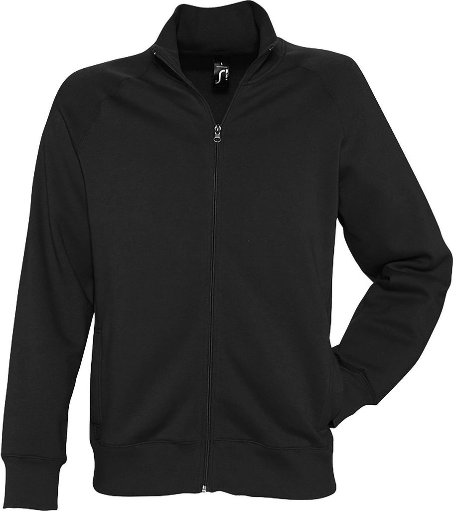 SOLS Herren Sundae Sweatjacke mit Reißverschluss PC408 (Large) (Schwarz)