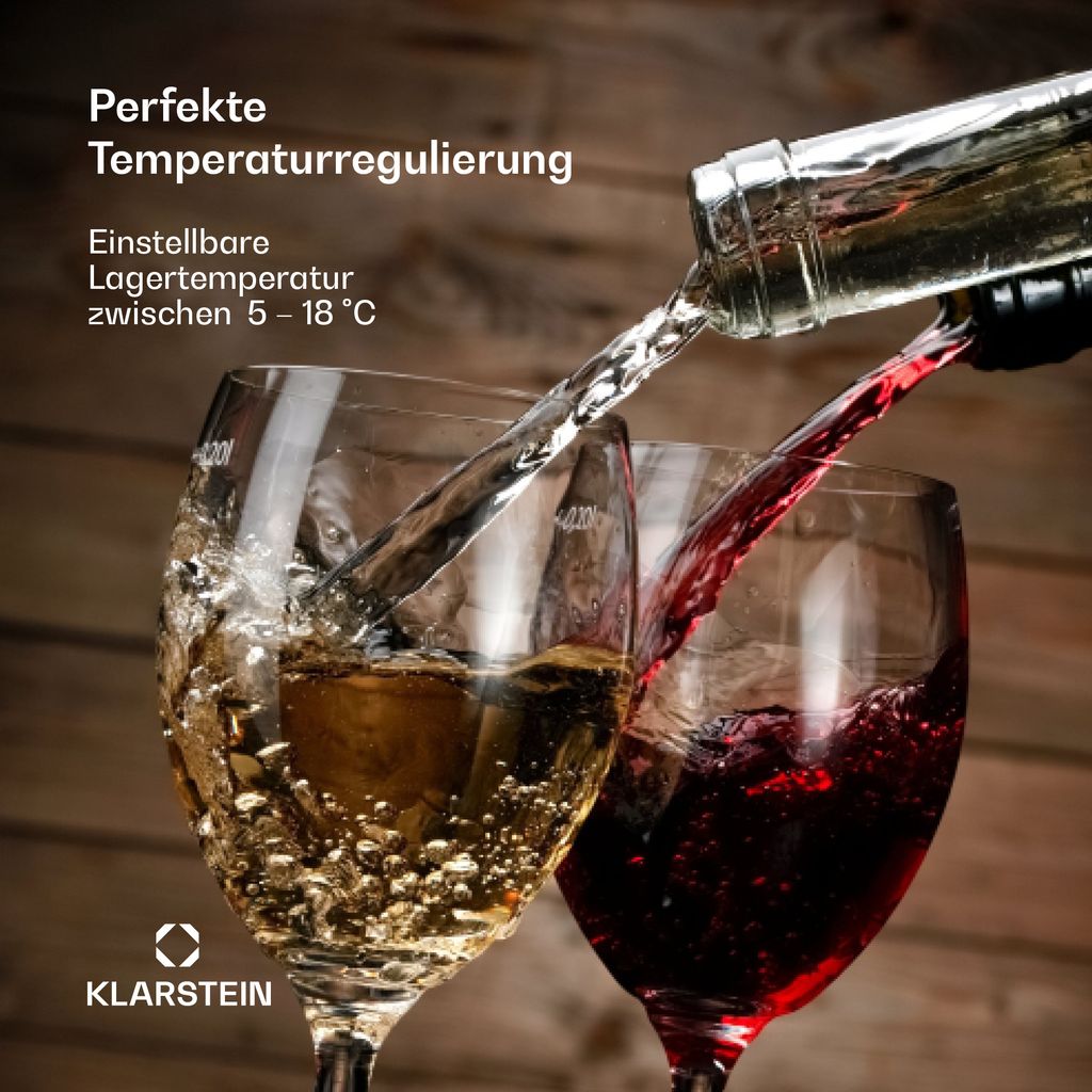 Klarstein Weinkühlschrank,1 Zone Getränkekühlschrank, Produktbild 3