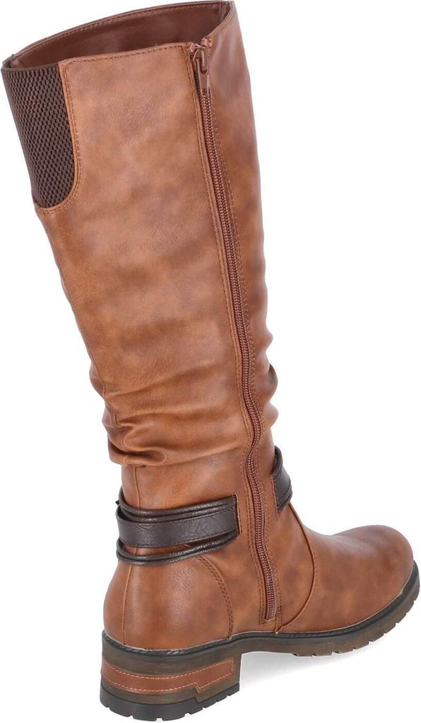 Rieker Z7351 Stivali Donna – Modello Classico Con Tacco A Blocco E Chiusura Lampo