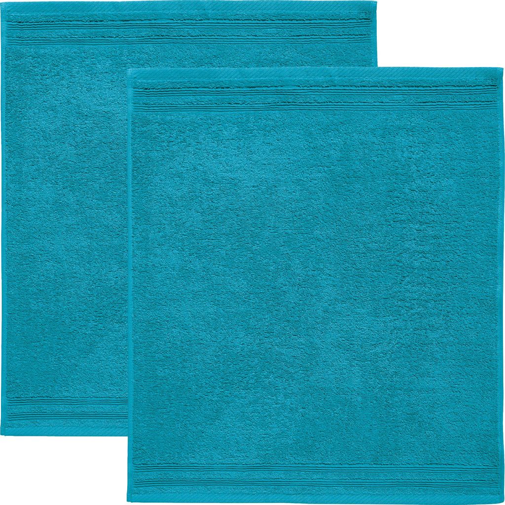 Erwin Müller Frottier-Geschirrtuch 2er-Pack petrol 50x50 cm