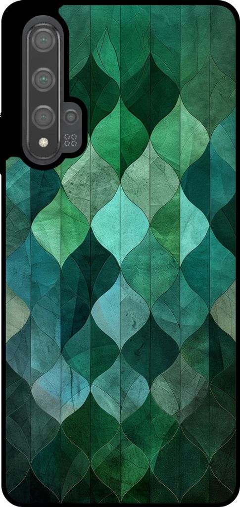Smartphonica Telefon Fall geeignet für Huawei Nova 5T mit grünen Blättern drucken - TPU Backcover Fall grüne Blätter Design