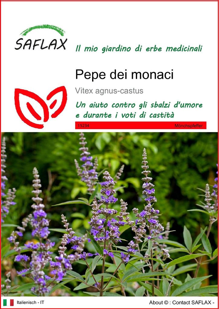 SAFLAX  - Pepe dei monaci - 30 semi - Vitex Immagine del prodotto 