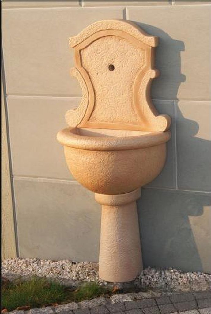 Wandbrunnen Waschbecken Garten Ausgussbecken Gartenspüle Becken Stein SEVILLA