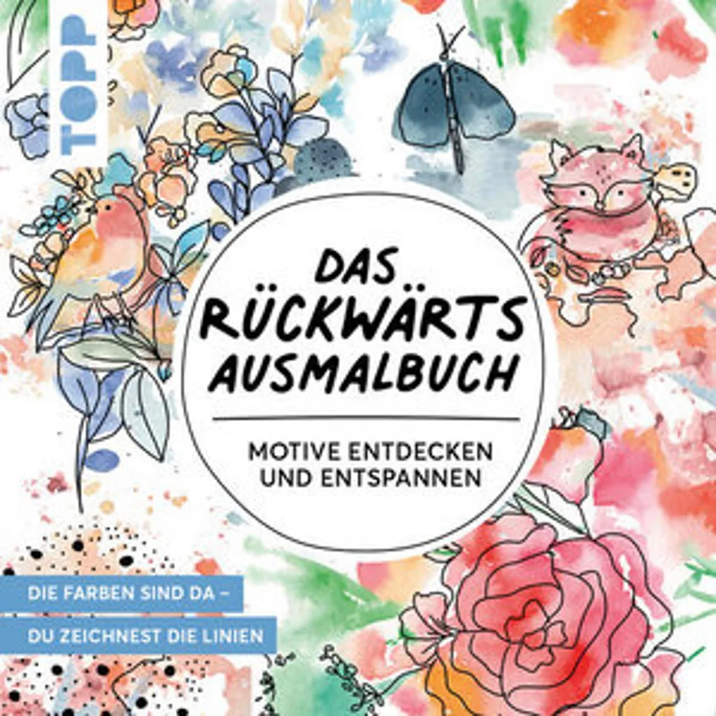 Das Rückwärts-Ausmalbuch album de dessin inversé papier premium 120g